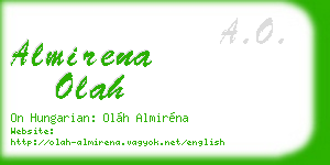 almirena olah business card